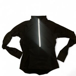 Athleta black long sleeve half-zip pullover jacket size medium